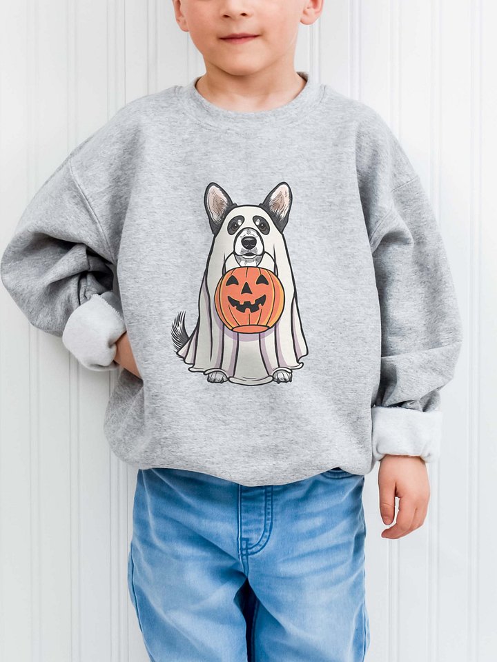 Halloween Cardigan Welsh Corgi(Black & White) Youth Sweatshirt product image (1)