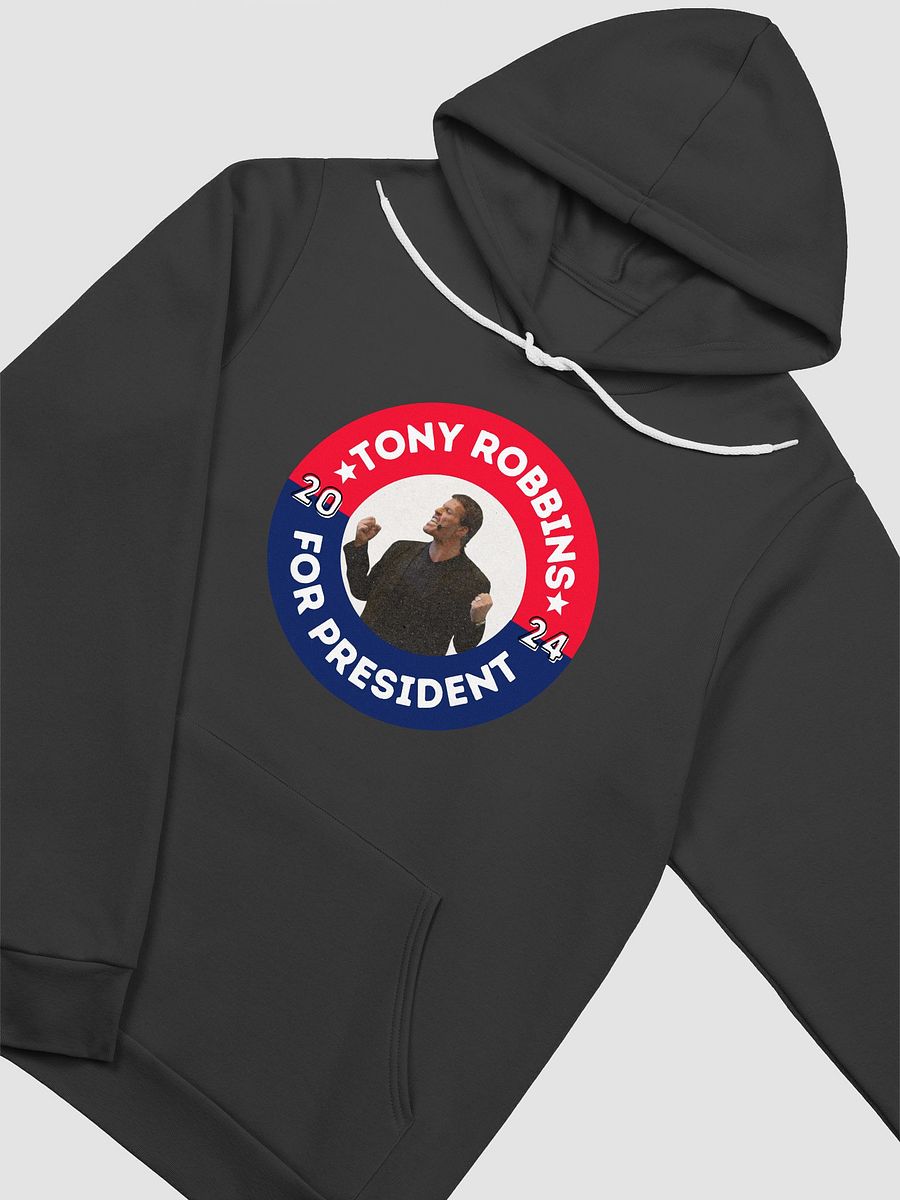 Tony Robbins for President 2024 Campaign Button Bella+Canvas Supersoft Hoodie product image (3)