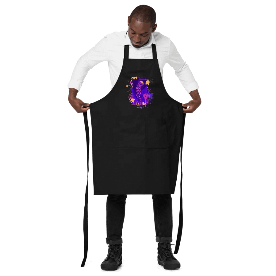 Organic Cotton Neon Jellyfish Art Apron product image (3)