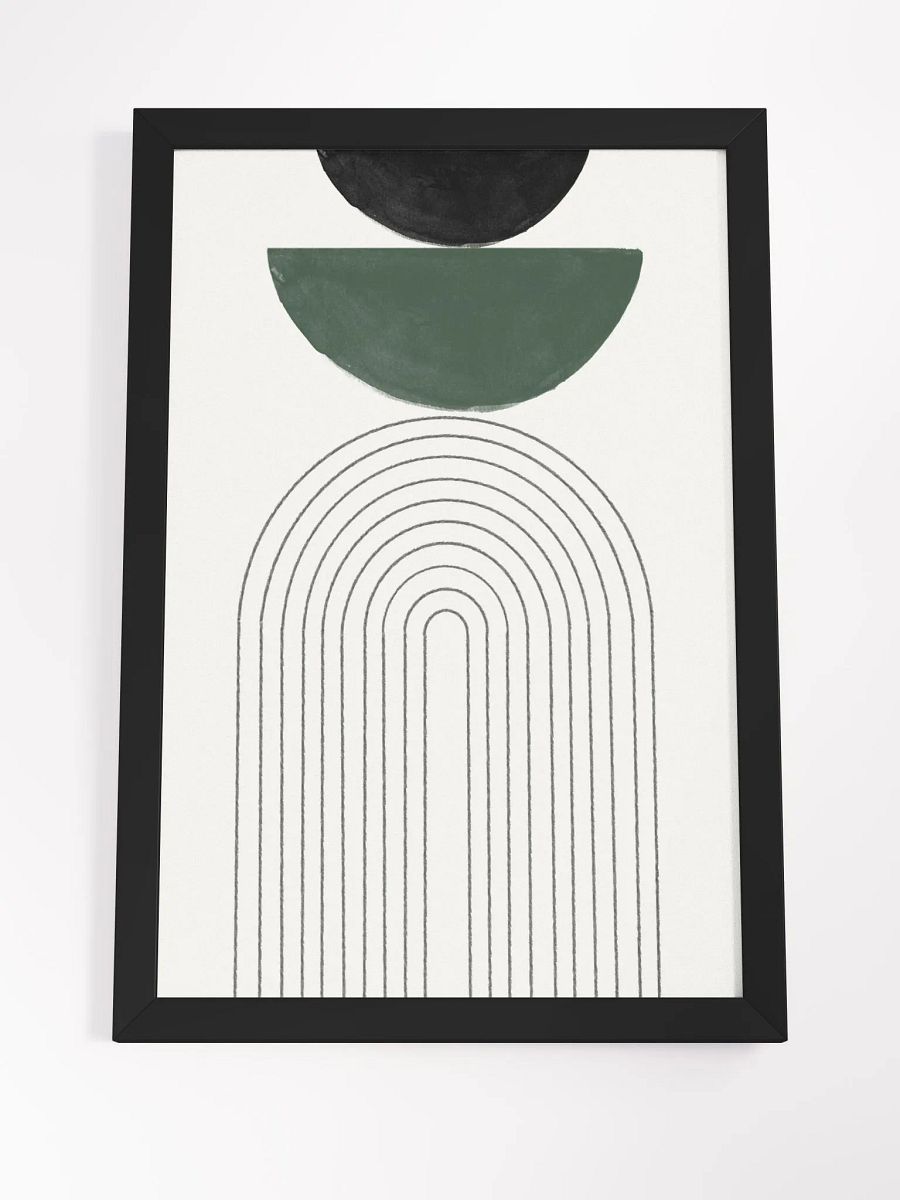 Geometric Harmony Framed Matte Poster | Modern Abstract Wall Art product image (1)