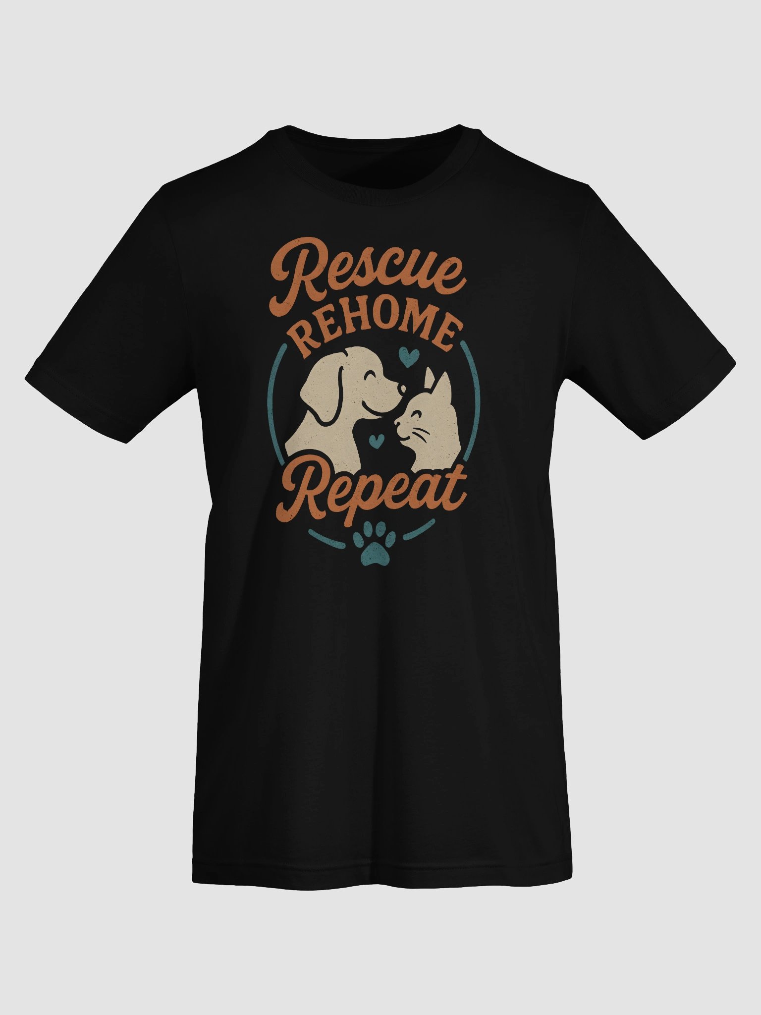 Rescue Rehome Repeat Circle T-Shirt product image (7)