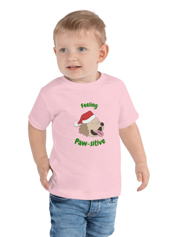 "Paw-sitive" Christmas Toddler T-Shirt product image (1)