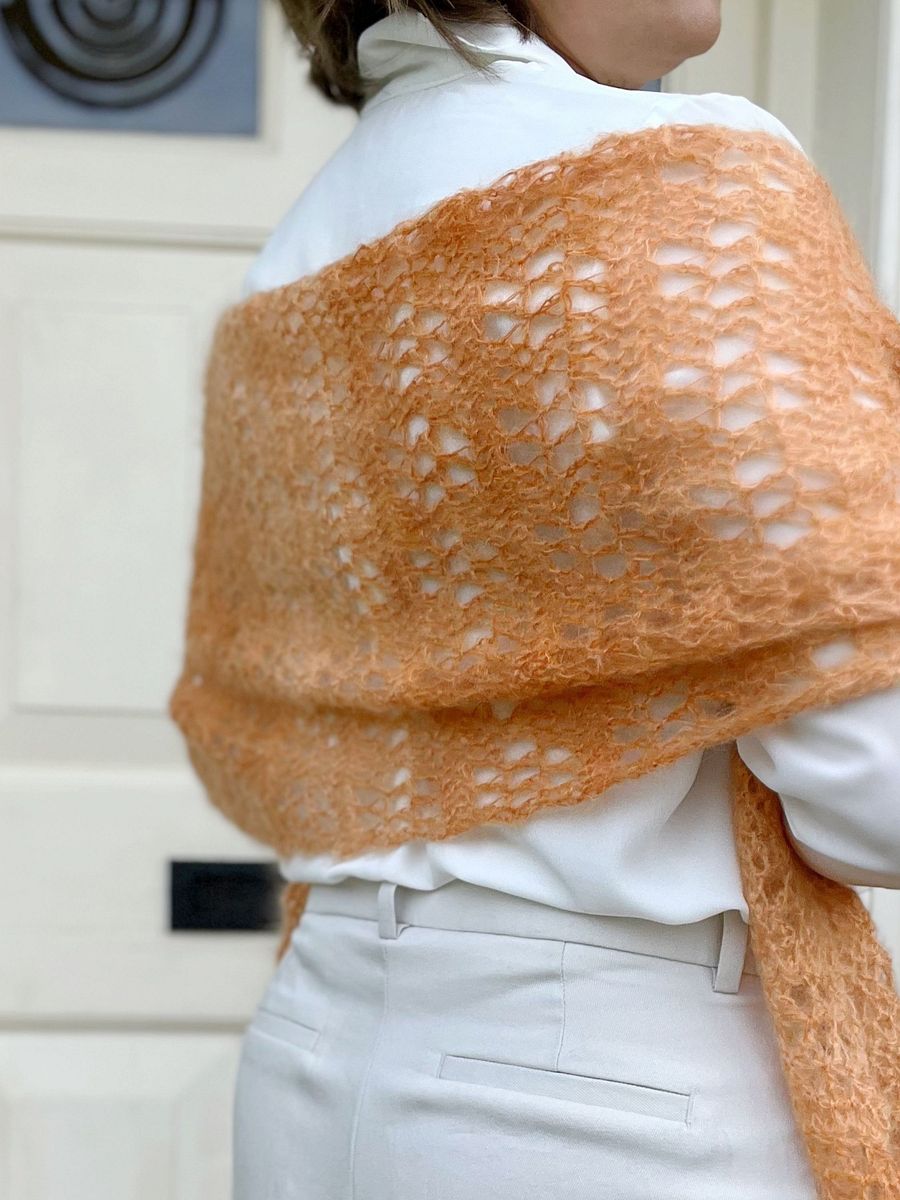 Orange Blossom Lace Crochet Shawl Pattern PDF product image (4)