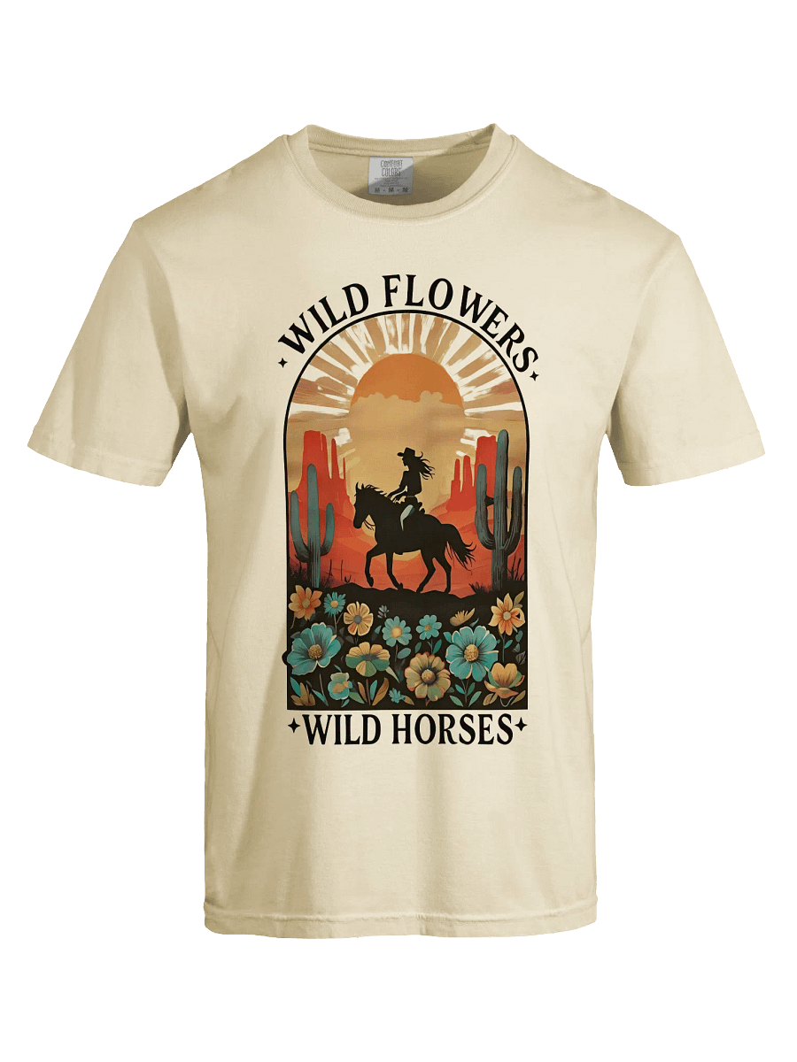 Wildflowers Wild Horses Graphic Comfort Color 1717 T-shirt Tee product image (22)