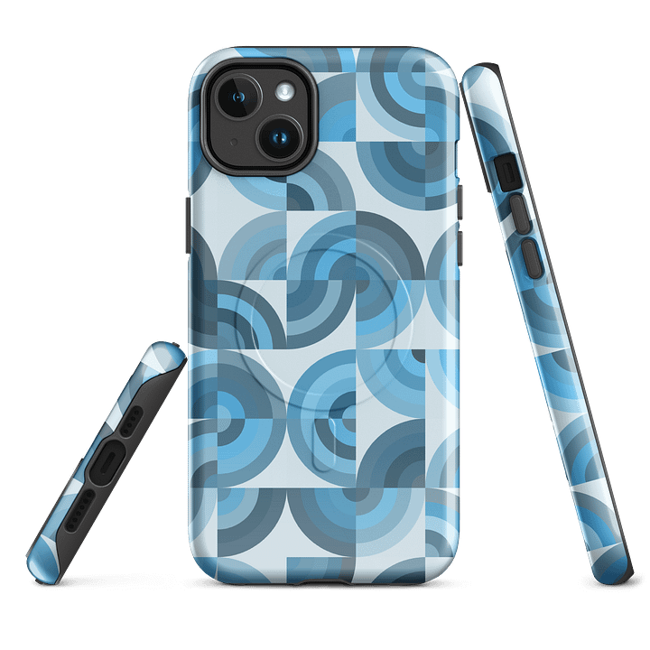Ethereal Blue Geometric MagSafe® Tough Case product image (2)