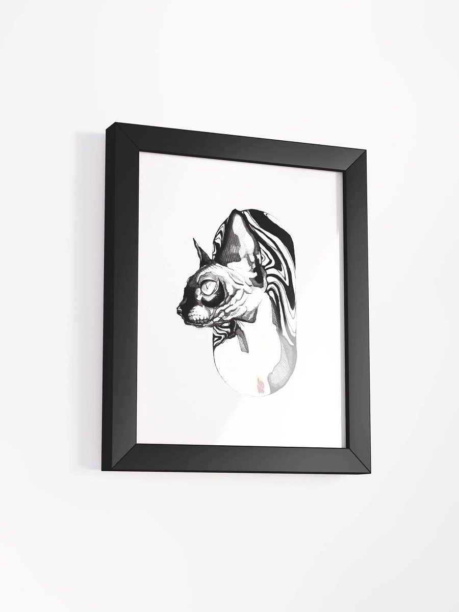 (Cuadro) SUMINAGASHI BLACK CAT product image (3)