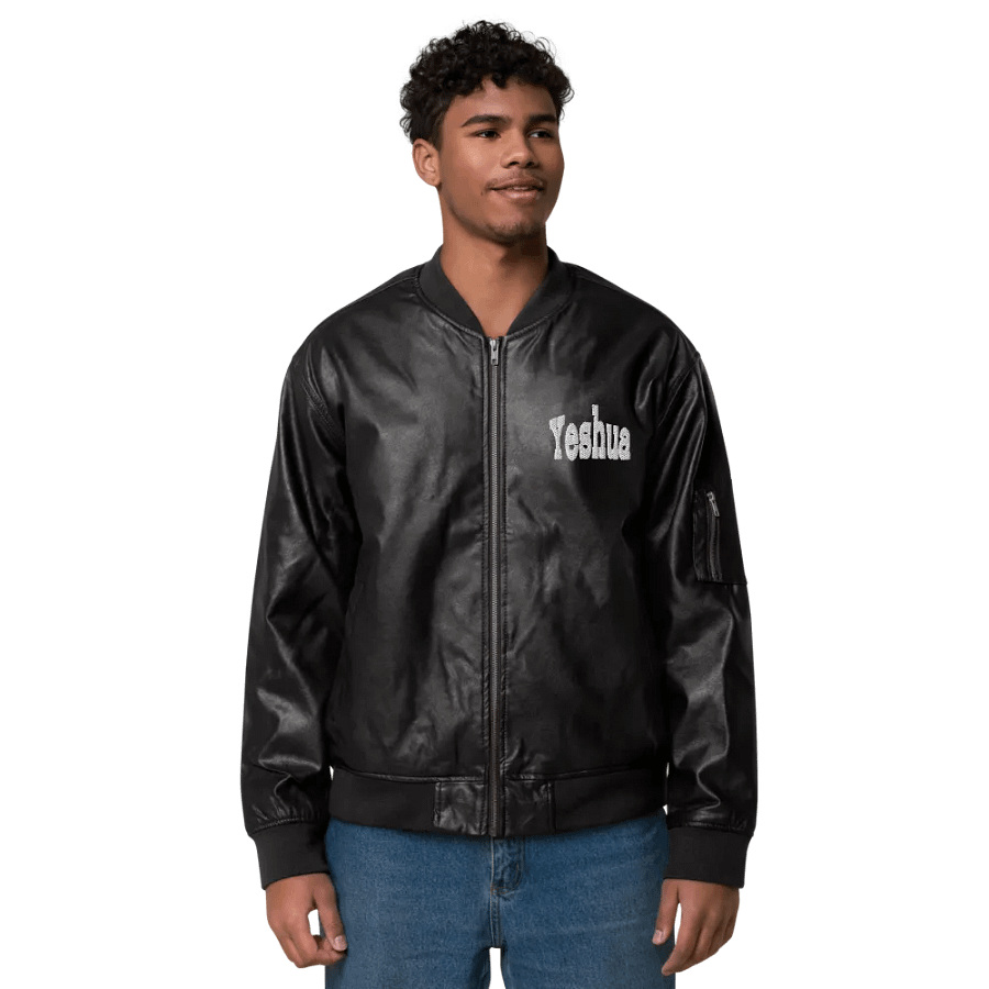 Yeshua Leather Bomber Jacket product image (4)
