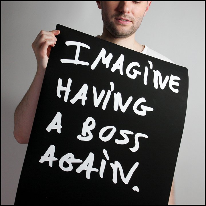 Poster - Imagine having a boss again - Black product image (1)