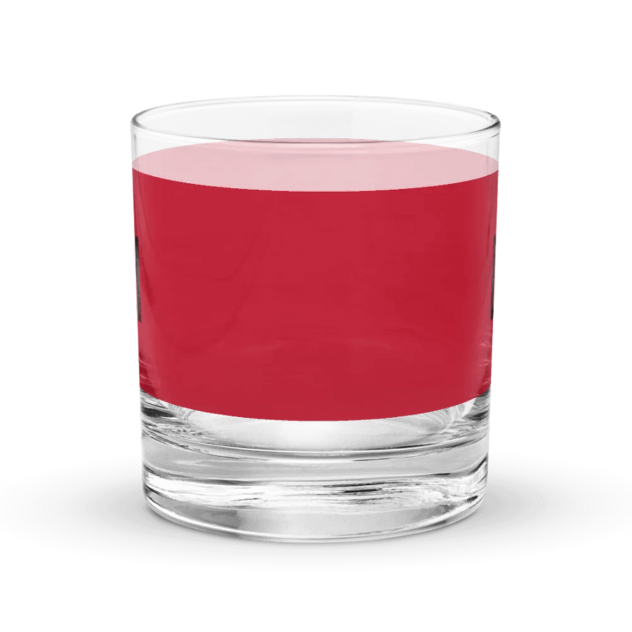 Demeowcracy Plaid Letters Red Chromatic Rocks Glass product image (4)
