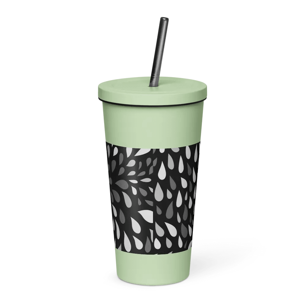 Swirling Monochrome Teardrop Insulated Tumbler product image (2)