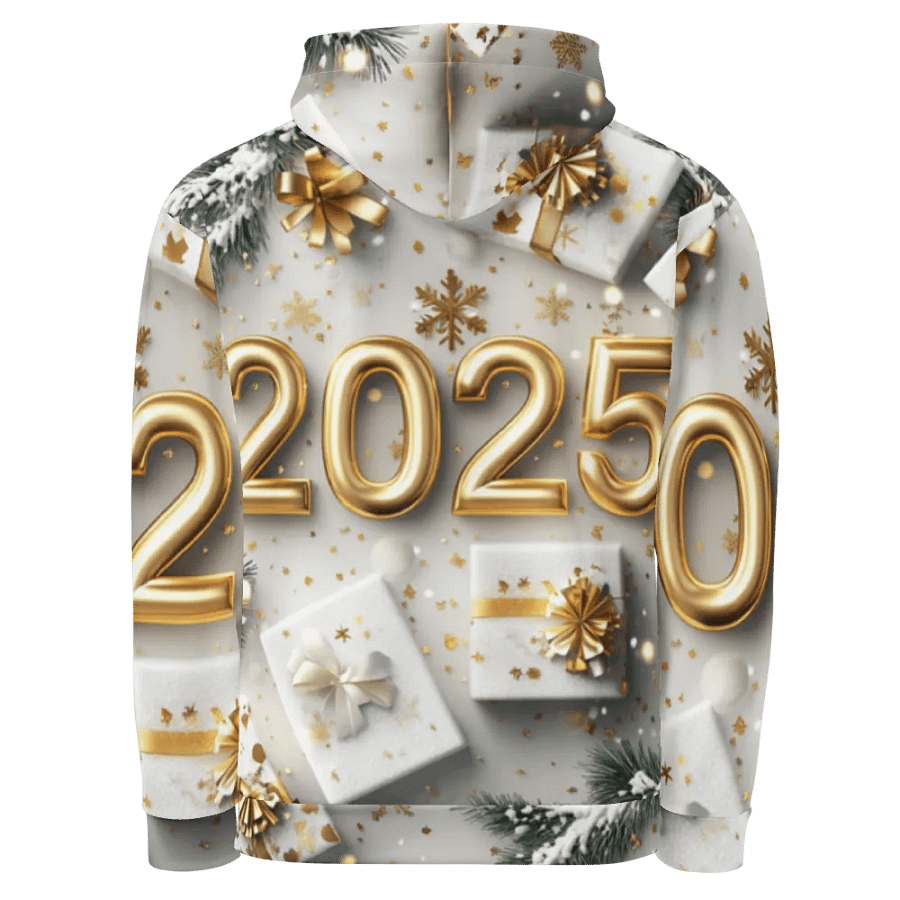 Festive New Year 2025 Celebration Unisex Hoodie product image (2)