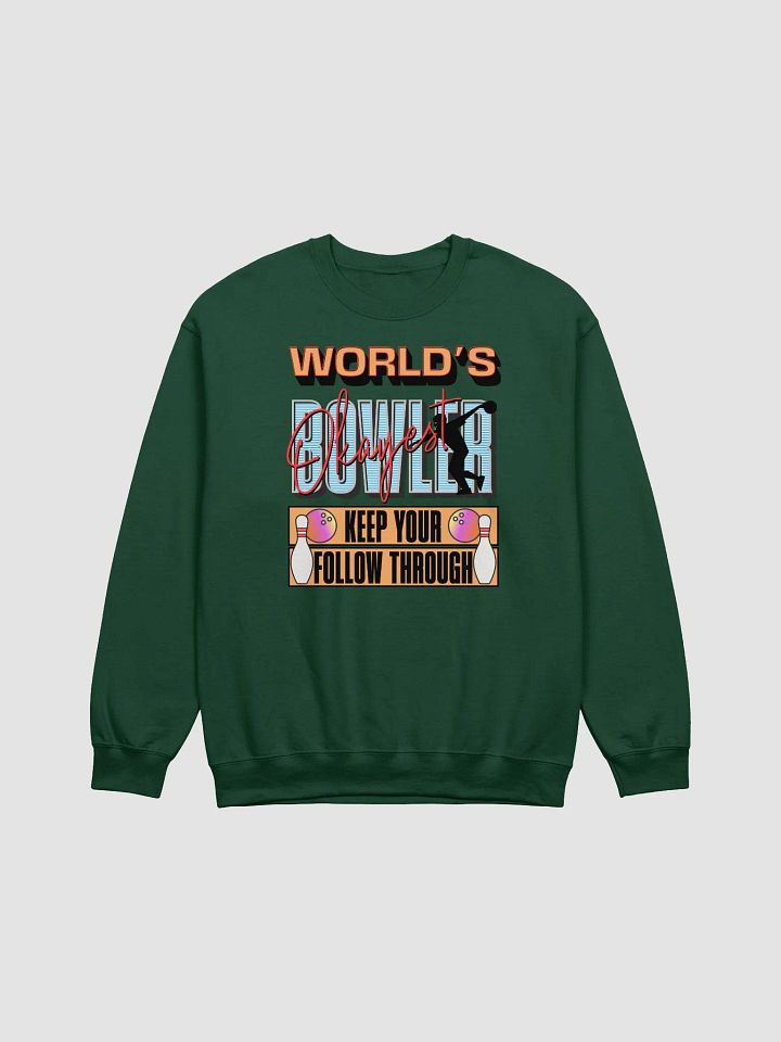 Worlds Okayest Bowler Crewneck Sweatshirt product image (3)