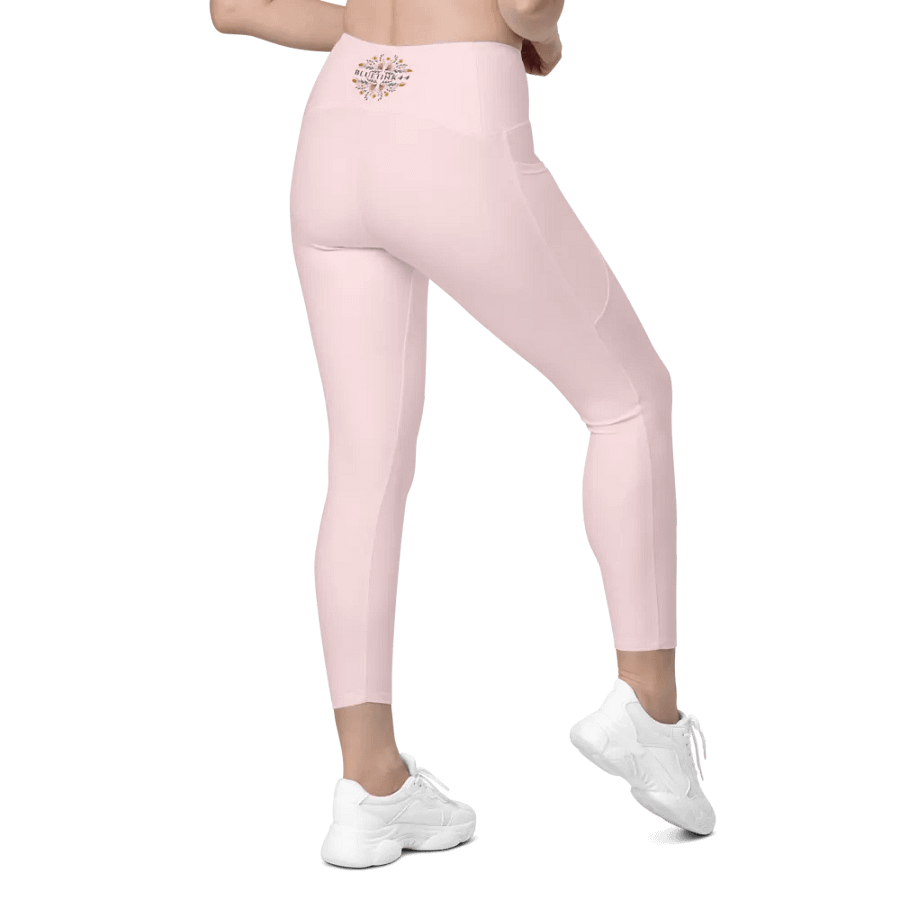 Blush Pink BlueTink Crossover Leggings: Sun-Protected & Stylish product image (9)