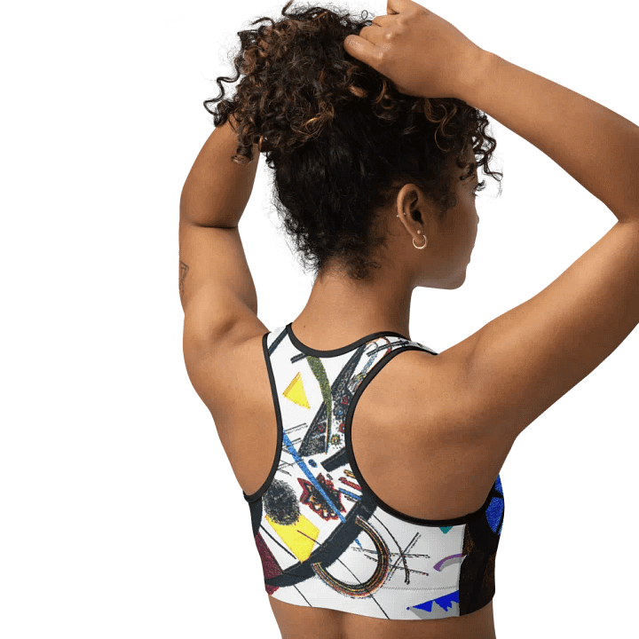Abstract Lithographic Pattern Design Sports Bra - V1 product image (2)