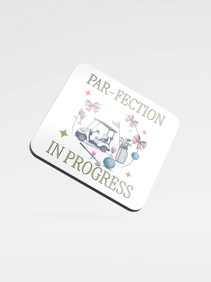 Par-Fection In Progress Golfing Glossed Cork Coaster product image (2)