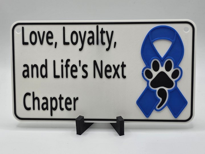 💙 Blue Awareness Ribbon Sign | Love, Loyalty, and Life’s Next Chapter product image (1)
