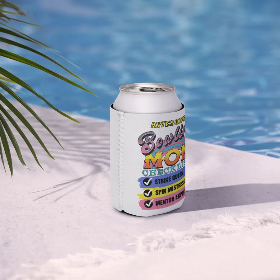 Awesome Bowling Mom Checklist Can Cooler product image (7)