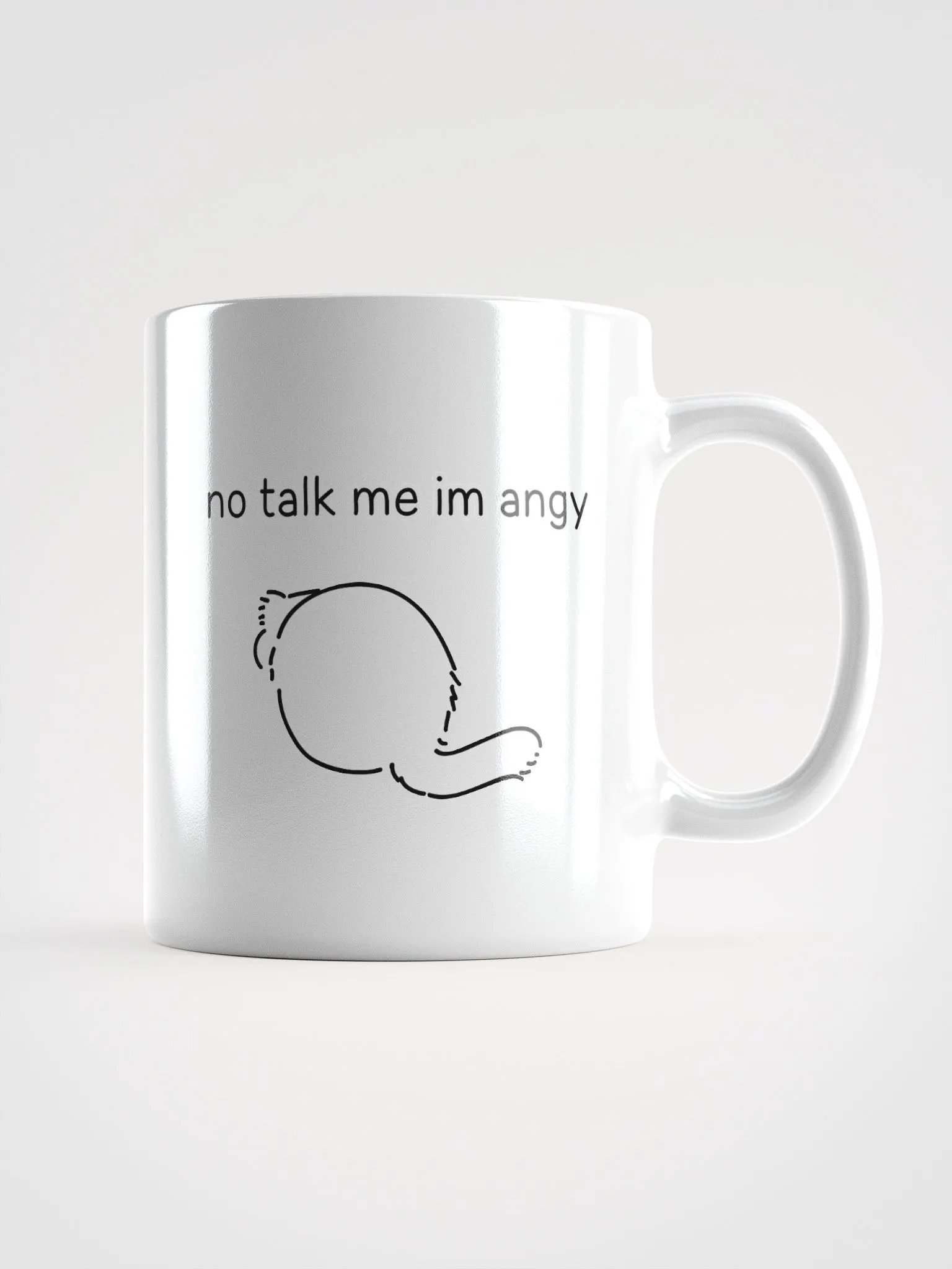 No Talk Manul Angy - White Mug product image (3)