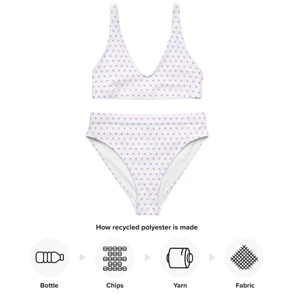 Pastel Heart Seamless Pattern High Waisted Bikini - V11 product image (4)