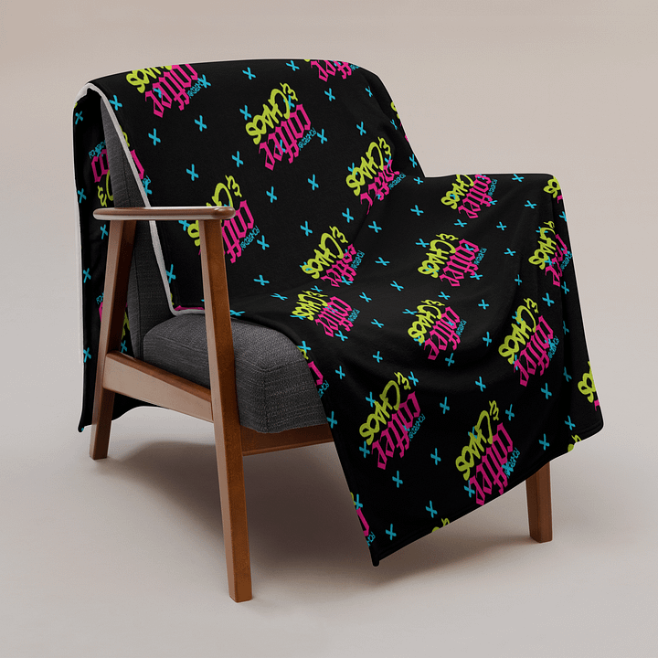 Powered by Coffee & Chaos Throw Blanket product image (2)