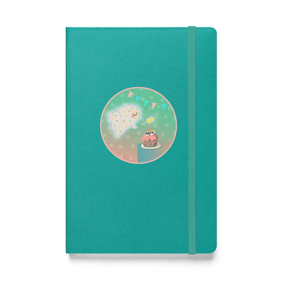 Pastel Little Ghost Birthday Cake - Hardcover Notebook product image (1)