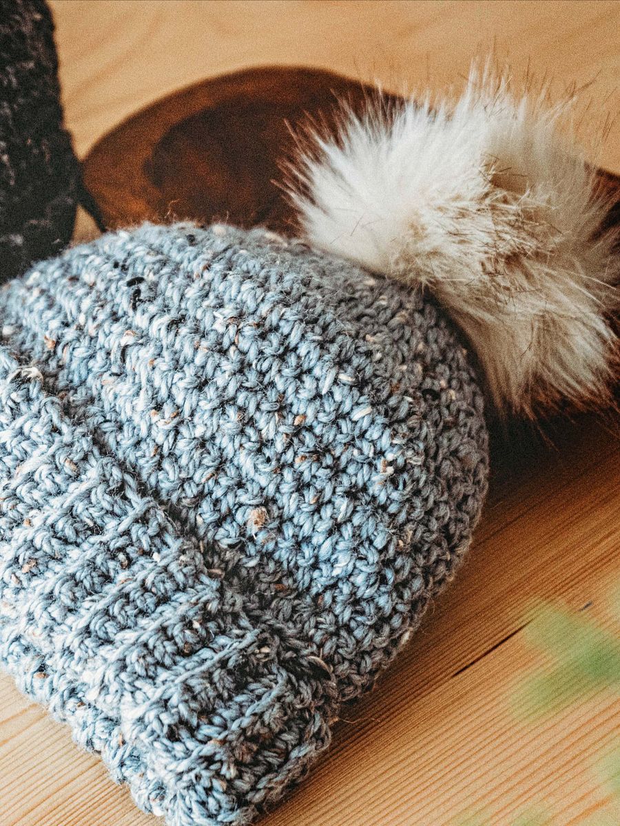 Extended Half Double Crochet Between Stitches Hat Pattern product image (4)
