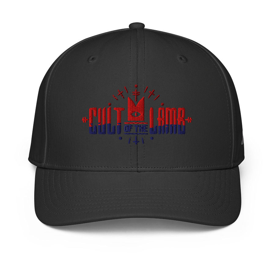 Cult of the Lamb" Herald Cap - Black with Red Embroidery product image (1)
