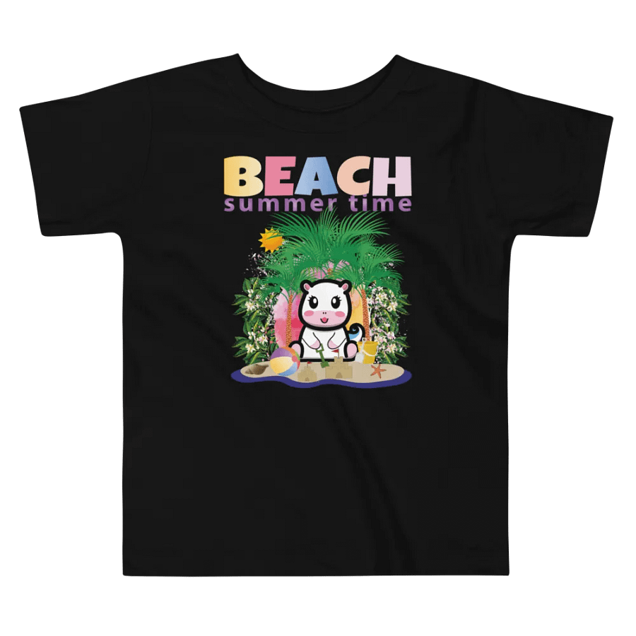 Beach Summer Funny Colorful Bella + Canvas Toddler T-Shirt – Funny Shirt & Gift for Kids product image (8)