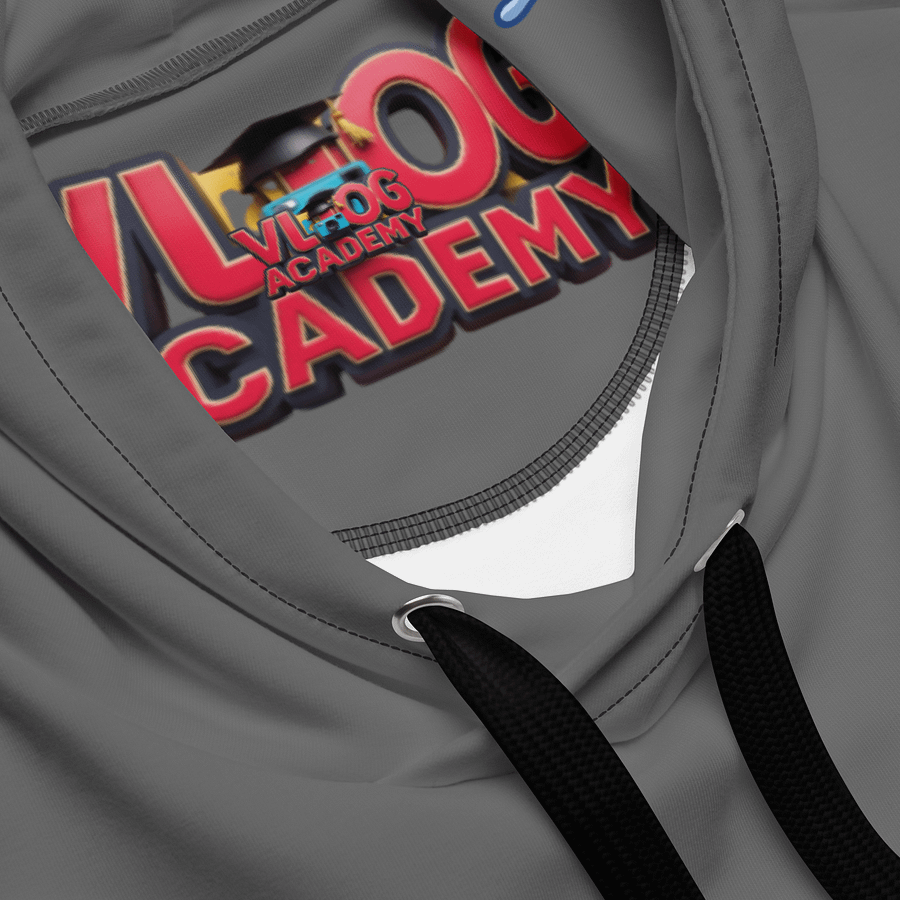 Grey Vlog Academy All-Over Print Recycled Unisex Hoodie product image (4)