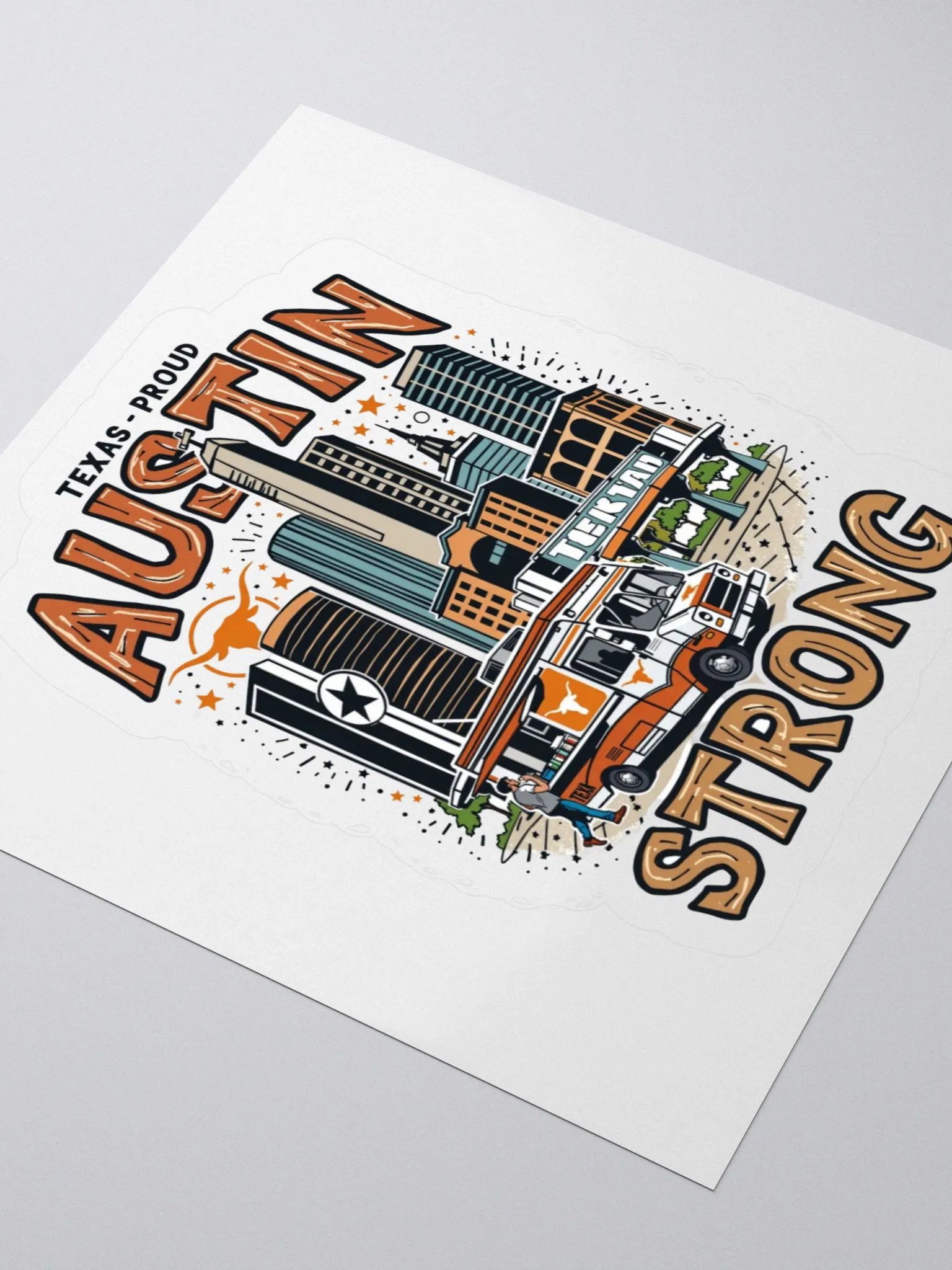 Austin Strong Kiss Cut Stickers product image (8)