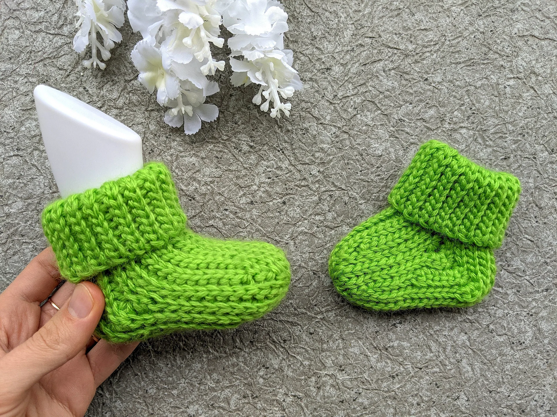 Newborn Baby Crochet Booties (Socks) Pattern product image (2)