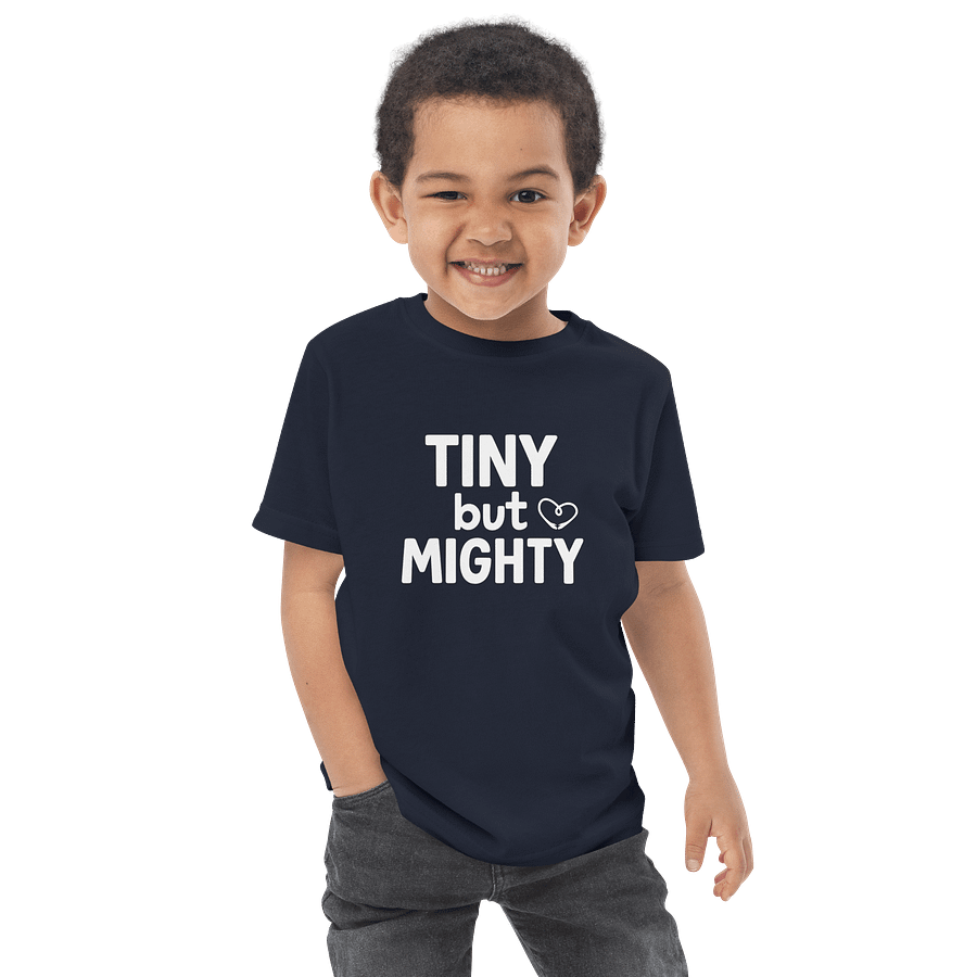 Tiny but Mighty Heart Toddler Jersey T-Shirt product image (4)