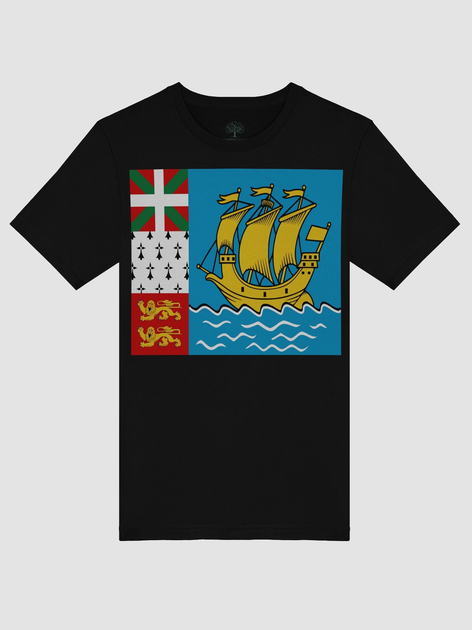 Exclusive Saint Pierre and Miquelon Flag T-Shirt – Unisex Supersoft Comfort | TDS Music product image (50)