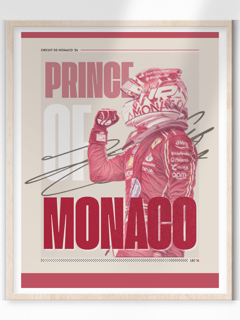 Charles Leclerc Monaco GP 2024 | Printable Poster product image (1)
