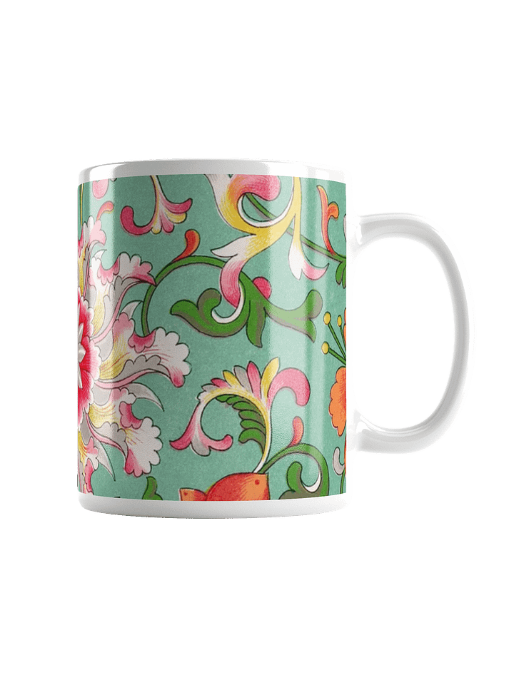 Turquoise Floral Symphony Mug product image (1)