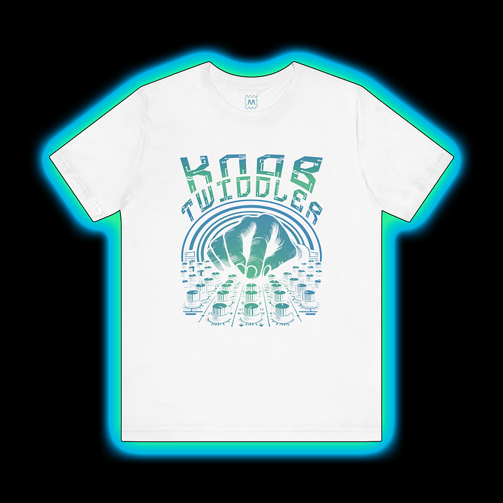 Knob Twiddler - Synthesizer/Sound Designer/Mix Engineer T-Shirt (CYAN PRINT) product image (1)