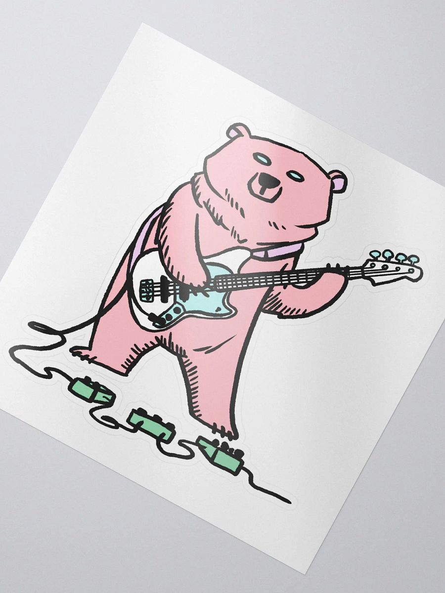 Bass Bear (pink) - sticker product image (2)