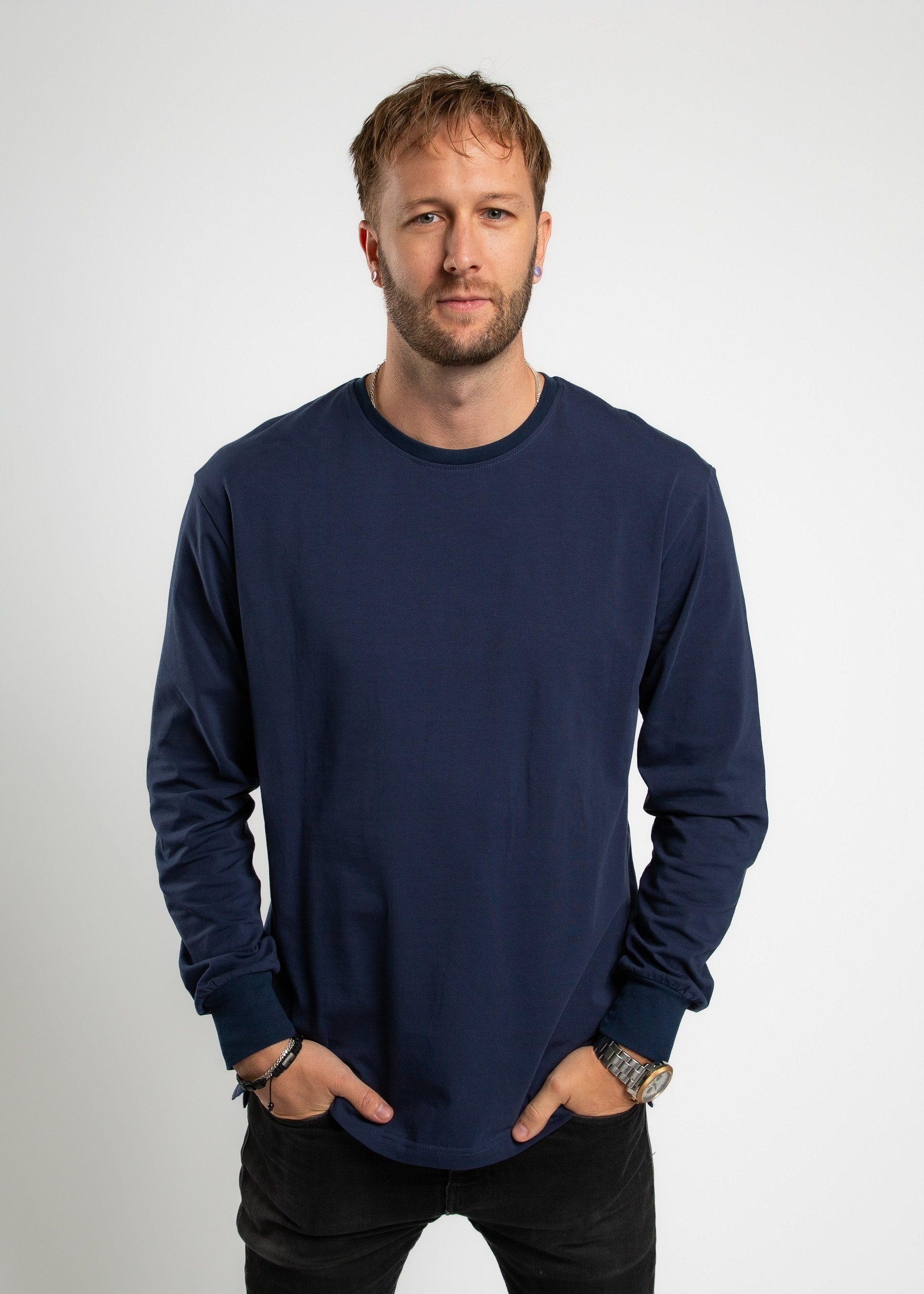 Long-Sleeve Tee 2-Pack - Navy/Bone product image (2)