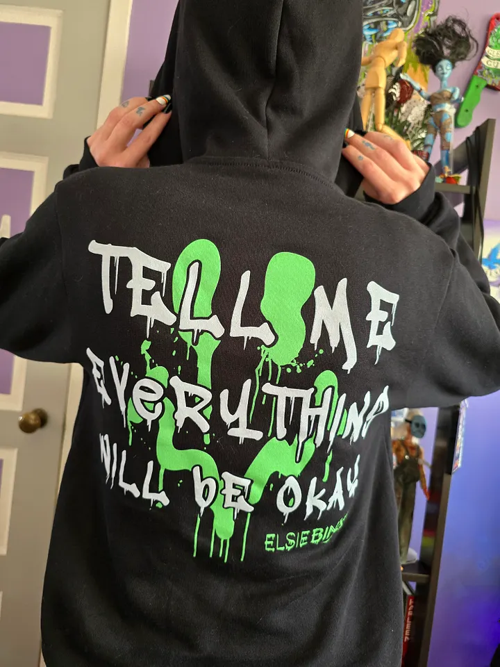 *2XL ONLY* 'Tell Me Everything Will Be Okay' Zip-Up Hoodie product image (1)
