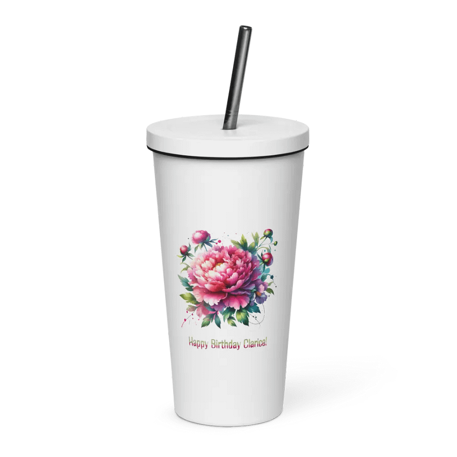 Happy Birthday Clarice Tumbler With A Straw product image (4)