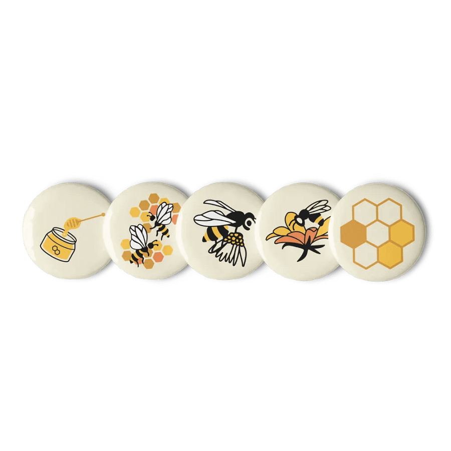 Honeycomb Delight Pin Button Set product image (1)