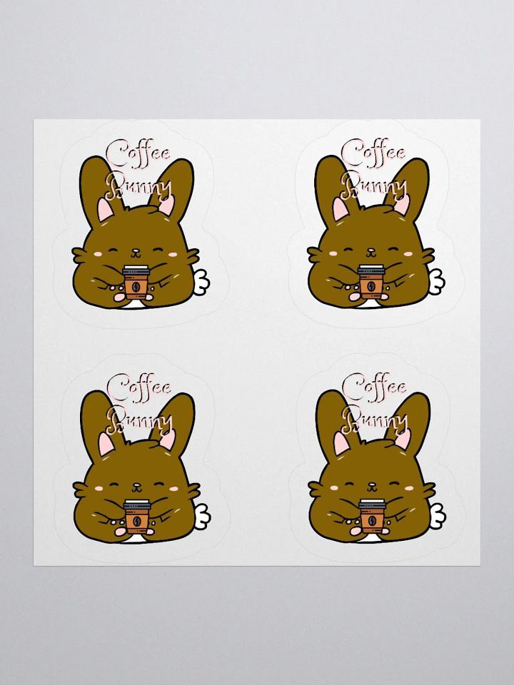 Traditional Coffee Bunny Stickers product image (3)