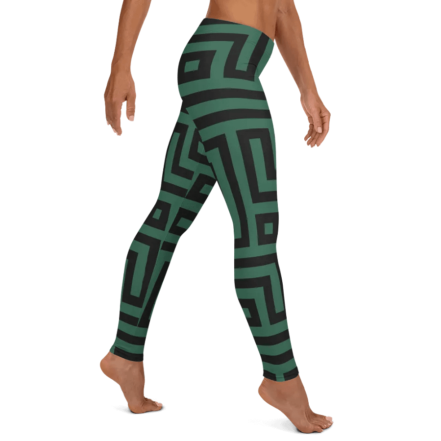 Symmetric Spirals Green Leggings product image (11)