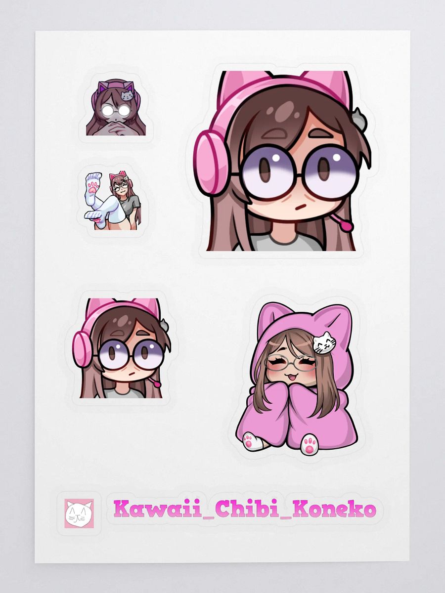 Koneko Kiss cut sticker sheet whimzee art sheet 1 product image (3)