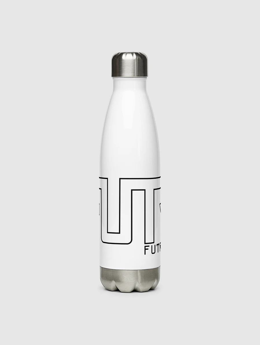 White FUTR Logo Stainless Steel Water Bottle product image (2)