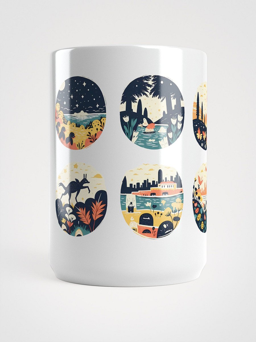 Whimsical Nature Scenes Collection | Vibrant Circular Art Prints product image (5)
