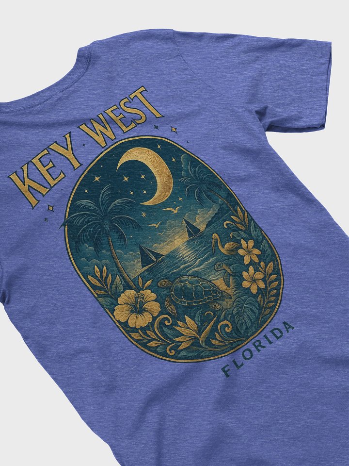 Key West Tropical T-Shirt Ultra Soft Tee with Moonlight Scene product image (1)