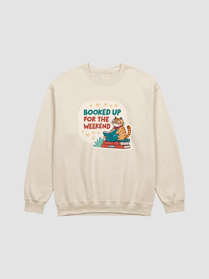 Booked Up Cat Crewneck Sweatshirt product image (1)