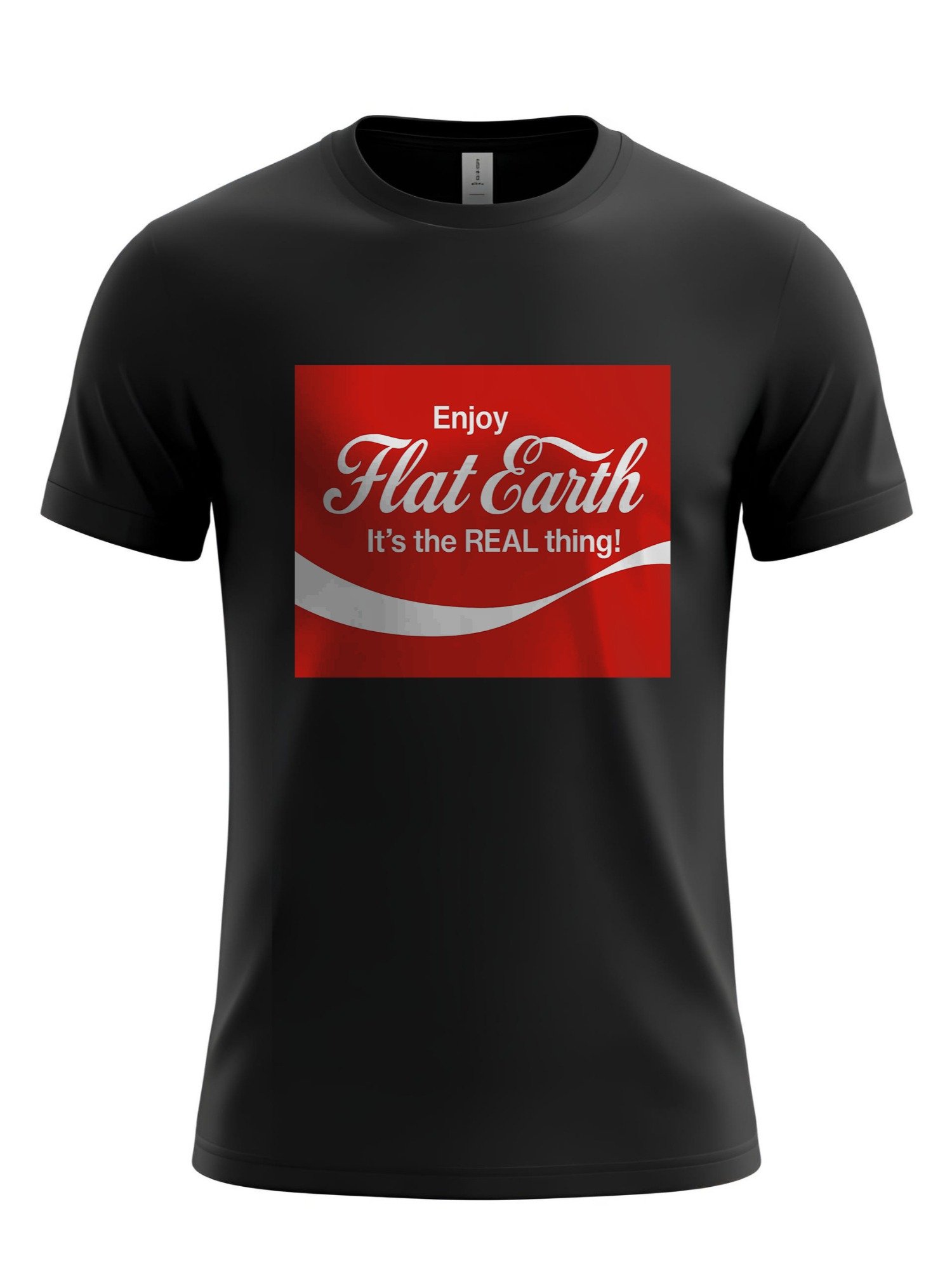 Flat Earth - It's the REAL Thing!" Classic Cola Style T-Shirt product image (1)