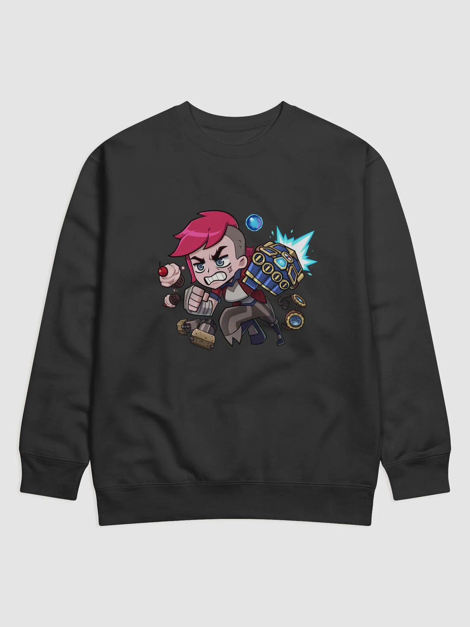 Crazy Pink Hair Girl Sweatshirt product image (1)